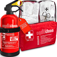 OGNIOCHRON APTECZKA PIERWSZEJ POMOCY DIN13164 + GAŚNICA 1KG Z UCHWYTEM