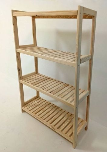 Regał drewniany, 4 półki, 133 x 70 x 33 cm na Arena.pl