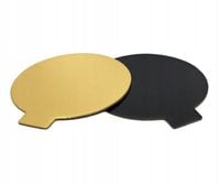 PODKŁADY BANKIETÓWKI POD MONOPORCJE dwustronne złoto-czarne 10cm 10szt