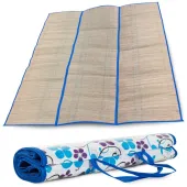 Mata 150x170cm plażowa słomiana z izolacją termiczną od podłoża