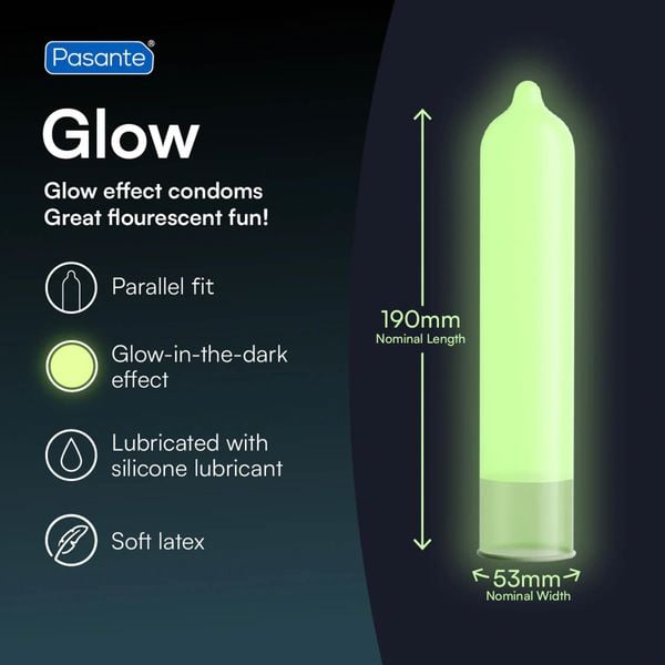 Pasante Glow Condoms 3 Pcs zdjęcie 2