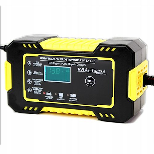AUTOMATYCZNY PROSTOWNIK DO AKUMULATORÓW INTELIGENTNY FUNKCJA NAPRAWY 12V 6A na Arena.pl