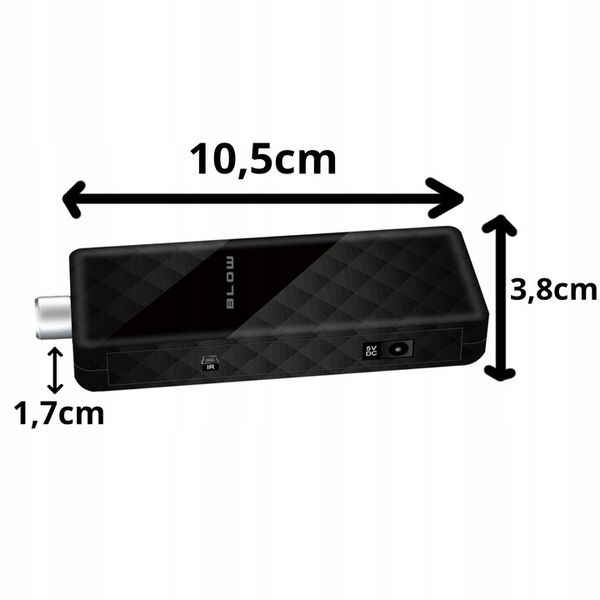 DEKODER TUNER TV DVB-T2 HEVC H.265 FULL HD MINI STICK PILOT ZESTAW zdjęcie 2