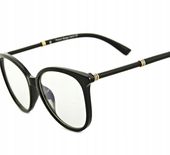 OKULARY ZERÓWKI Z FILTREM BLUE LIGHT DO KOMPUTERA OCHRONNE DAMSKIE KOCIE +