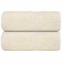 Ręczniki dla gości, 2 szt., kremowe, 30x50 cm, bawełna 100%