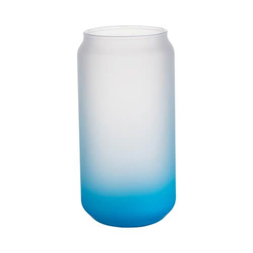 Szklanka 550 ml szroniona do sublimacji - błękitny gradient zdjęcie 1