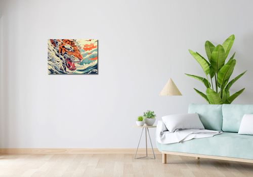 Obraz 60x40cm Tygrys Na Fali na Arena.pl