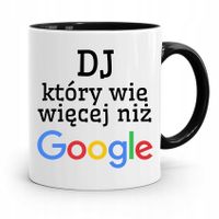 Dla Dja Muzyka Kubek Czarny Który Wie Więcej Z Nadrukiem Ze Zdjęciem