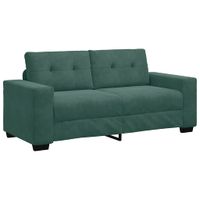 Sofa dwuosobowa, ciemnozielona, 140 cm, aksamit