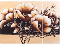 70X50CM DOSTOJNE KWIATY DWÓJ OBRAZ NIESYMETRYCZNY