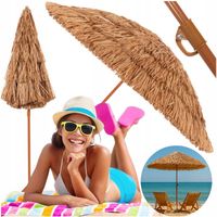 PARASOL OGRODOWY DUŻY PLAŻOWY HAWAJSKI ŁAMANY 160 CM BALKON TARAS SKŁADANY