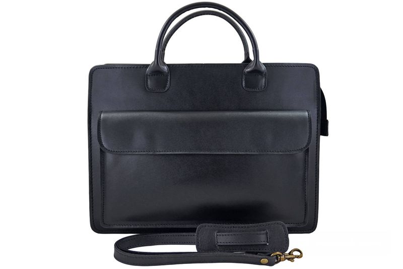 Damska teczka aktówka A4 - Czarna zdjęcie 2