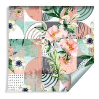 Tapeta w Rolce Modernistyczny Kwiatowy Patchwork Dekoracja Ścienna