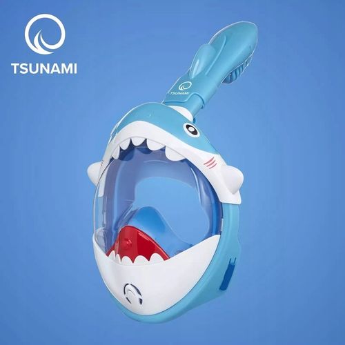 MASKA DO NURKOWANIA Z RURKĄ PEŁNOTWARZOWA PANORAMICZNA DRY TOP SHARK DZIECI na Arena.pl