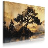 Obraz Do Salonu Abstrakcyjne Drzewo Vintage Styl Glamour 90cm x 60cm