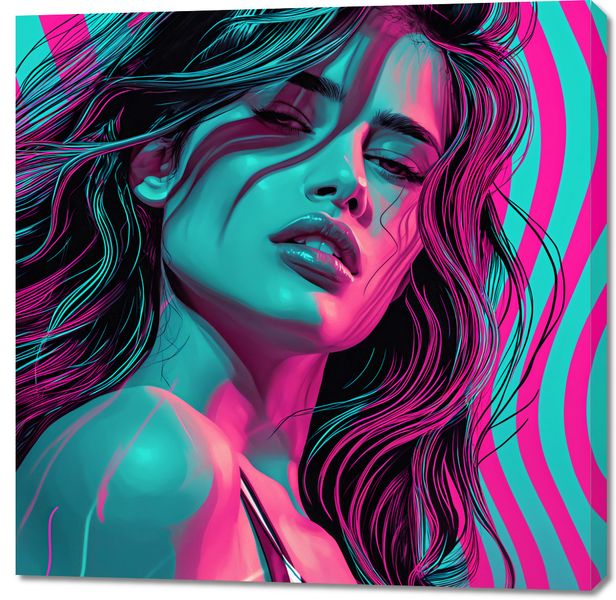 Obraz 100x100cm Neonowy Wzrok zdjęcie 1