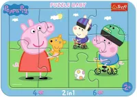 Puzzle Ramkowe 10 Elementów. Wesoła Świnka Peppa
