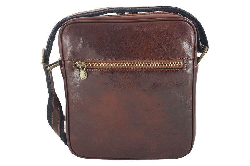 Męska torba CASUAL z regulowanym paskiem - Brązowa zdjęcie 2