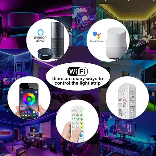 Taśma LED RGB smart+kontroler muzyki 10 metrów blt na Arena.pl