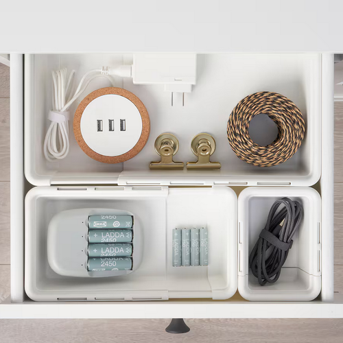 Rozsuwany pojemnik pudełko organizer do szuflady 13-18x9cm KACKLA biały na Arena.pl