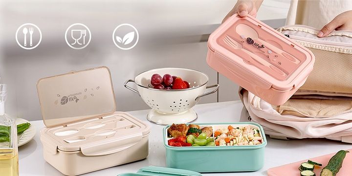 ŚNIADANIÓWKA LUNCHBOX POJEMNIK BOX BENTO 1400ML DZIECKA PUDEŁKO DO SZKOŁY zdjęcie 5