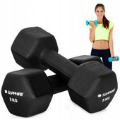 HANTLE NEOPRENOWE hantelki 2x5KG ZESTAW fitness 10kg CIĘŻARKI DO ĆWICZEŃ
