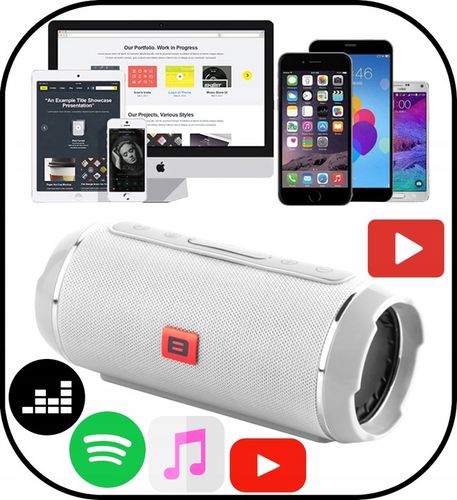 MOCNY GŁOŚNIK BLUETOOTH USB SD PRZENOŚNY BEZPRZEWODOWY RADIO WIEŻA na Arena.pl