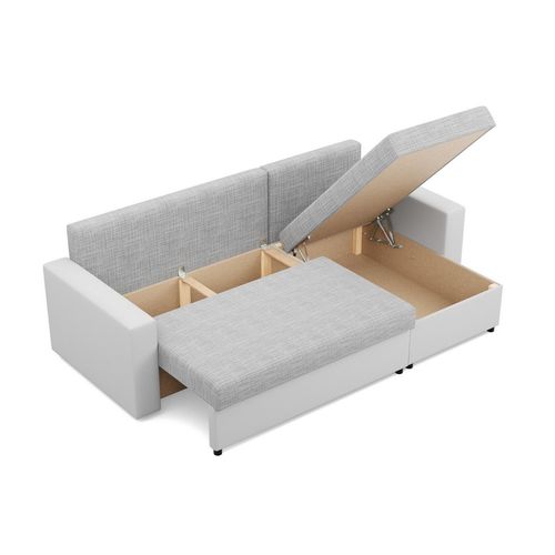 Narożnik uniwersalny, CAPERO, ekoskóra, 231x140x92 cm, biały| TYLETEGOTU na Arena.pl