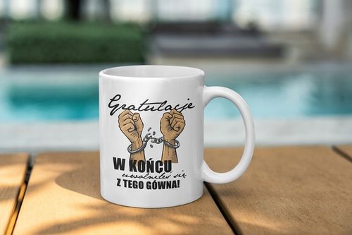 KUBEK ŚMIESZNY PREZENT NA POŻEGNANIE DLA KOLEGI Z PRACY BIURO KORPO WZORY na Arena.pl