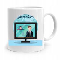 Kubek Dziennikarza Reportera Jurnalism Prezent Z Nadrukiem Ze Zdjęciem