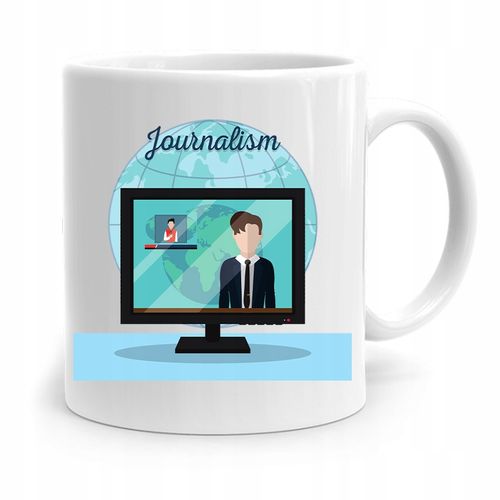 Kubek Dziennikarza Reportera Jurnalism Prezent Z Nadrukiem Ze Zdjęciem na Arena.pl