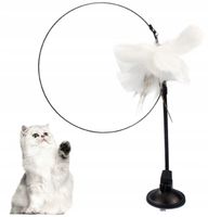 WĘDKA DLA KOTA przyssawka z DŹWIGNIĄ zabawka