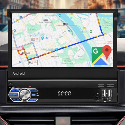 RADIO SAMOCHODOWE 1 DIN ANDROID 13 GPS USB WIFI WYSUWANY PILOT CARPLAY na Arena.pl