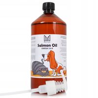 OLEJ Z ŁOSOSIA DLA PSA I KOTA Salmon Oil Omega 3 Omega 6 MERSJO 1000 ml