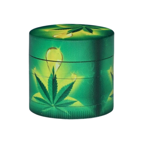 Młynek do Tytoniu Suszu Grinder Crusher Zielony z Liściami Marihuany na Arena.pl