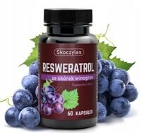 SKOCZYLAS RESWERATROL z winogron polifenole serce naczynia krwionośne 60kap