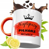 Kubek Pomarańczowy Dla Piłkarza Prezent Z Nadrukiem Ze Zdjęciem
