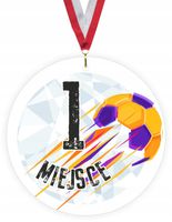 MEDAL Z PLEXI SPORTOWY piłkarski nadruk UV twój napis 1 miejsce