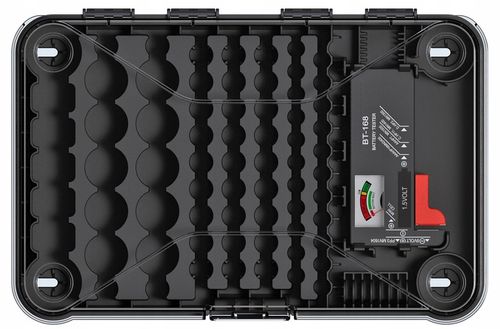 ORGANIZER NA BATERIE BATTERY BOX POJEMNIK KOSZYK NA BATERIE 85 SZT + TESTER na Arena.pl