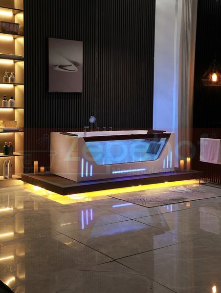 Wanna z hydromasażem EBX-7066 white prostokątna 170cmx78cmx61cm Wodosp zdjęcie 53