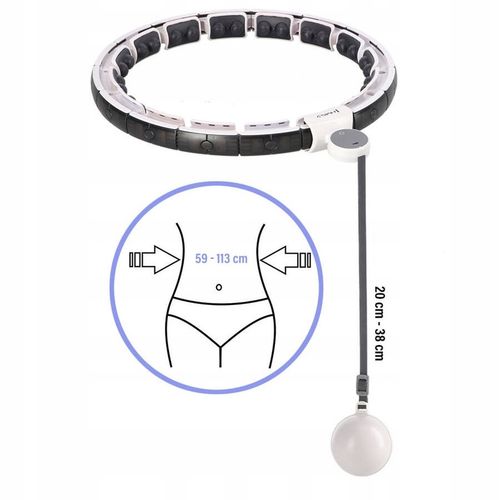 HHM16 HULA HOP WHITE Z MAGNESAMI I OBCIĄŻNIKIEM + LICZNIK HMS na Arena.pl