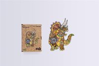 Puzzle drewniane eko 74 Triceratops A4 Praca zbiorowa