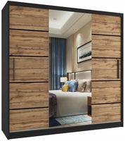 Szafa przesuwna PREMIUM z lustrem SZUFLADY 200 cm