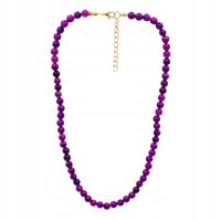 Piękne korale z kamieni naturalnych Agat fioletowy 6mm