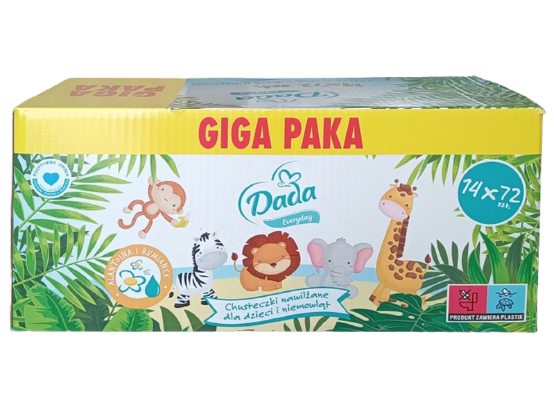 Chusteczki nawilżane Dada Everyday 14x72=1008szt. zdjęcie 2