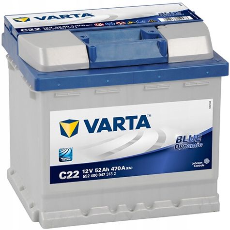 AKUMULATOR SAMOCHODOWY VARTA BLUE DYNAMIC 52AH 470A C22 zdjęcie 1