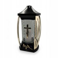 Znicz Szkalny Zn-184 Obudowa Domek Złote Boki 29cm