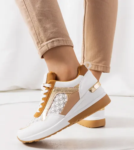 Biało brązowe sneakersy Nanson 40 na Arena.pl