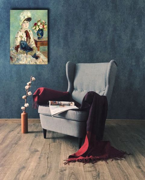 Mlle Charlotte Berthier, Auguste Renoir - obraz na płótnie 90x120 cm zdjęcie 2