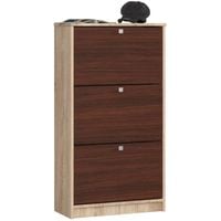 Szafka na obuwie, ARONA, 60x29x113 cm, dąb sonoma, wenge, mat | TYLETEGOTU